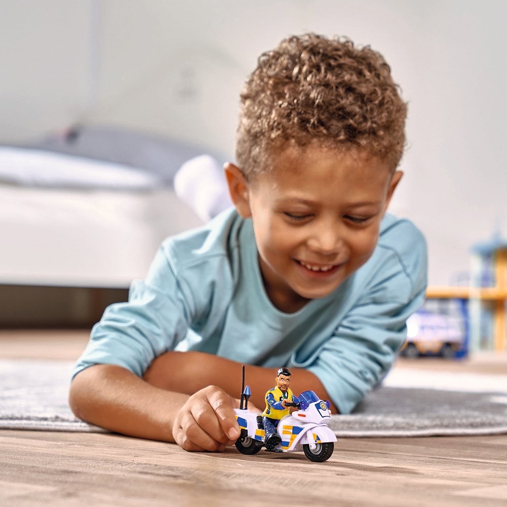 Motocicleta Simba Fireman Sam Police cu figurina Malcolm si accesorii 8 Motocicleta Simba Fireman Sam Police cu figurina Malcolm si accesorii - Image 7