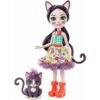 Papusa Enchantimals by Mattel Ciesta Cat cu figurina Climber I Best Buy Babys