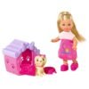 Papusa Simba Evi Love Dog House 12 cm cu figurina si accesorii I Best Buy Babys