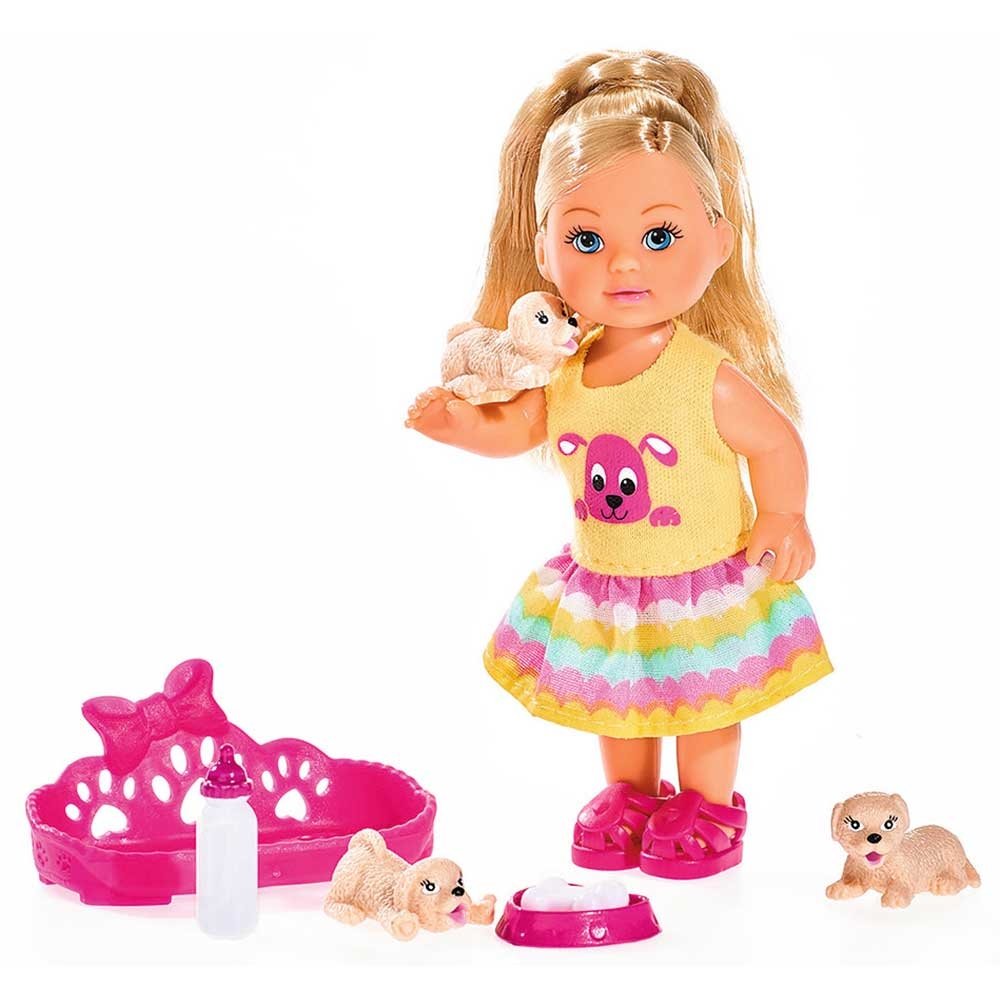 Papusa Simba Evi Love Puppy Love papusa 12 cm cu 3 catelusi si accesorii 3 Papusa Simba Evi Love Puppy Love papusa 12 cm cu 3 catelusi si accesorii - Image 2