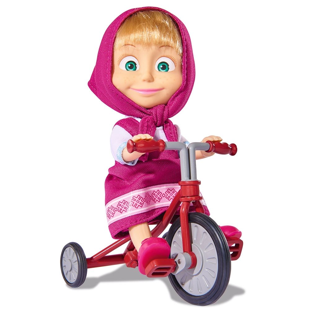 Papusa Simba Masha and the Bear 12 cm Masha cu tricicicleta 2 Papusa Simba Masha and the Bear 12 cm Masha cu tricicicleta