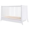 Patut copii din lemn Hubners Cosmo 120x60 cm alb cu sertar I Best Buy Babys