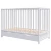 Patut copii din lemn Hubners Dominic 120x60 cm alb cu sertar I Best Buy Babys