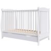 Patut copii din lemn Hubners Laura 120x60 alb cu sertar I Best Buy Babys