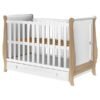 Patut copii din lemn Hubners Mira 120x60 cm alb natur cu sertar I Best Buy Babys