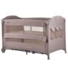 Patut pliabil Chipolino Merida humus linen cu laterala culisanta I Best Buy Babys