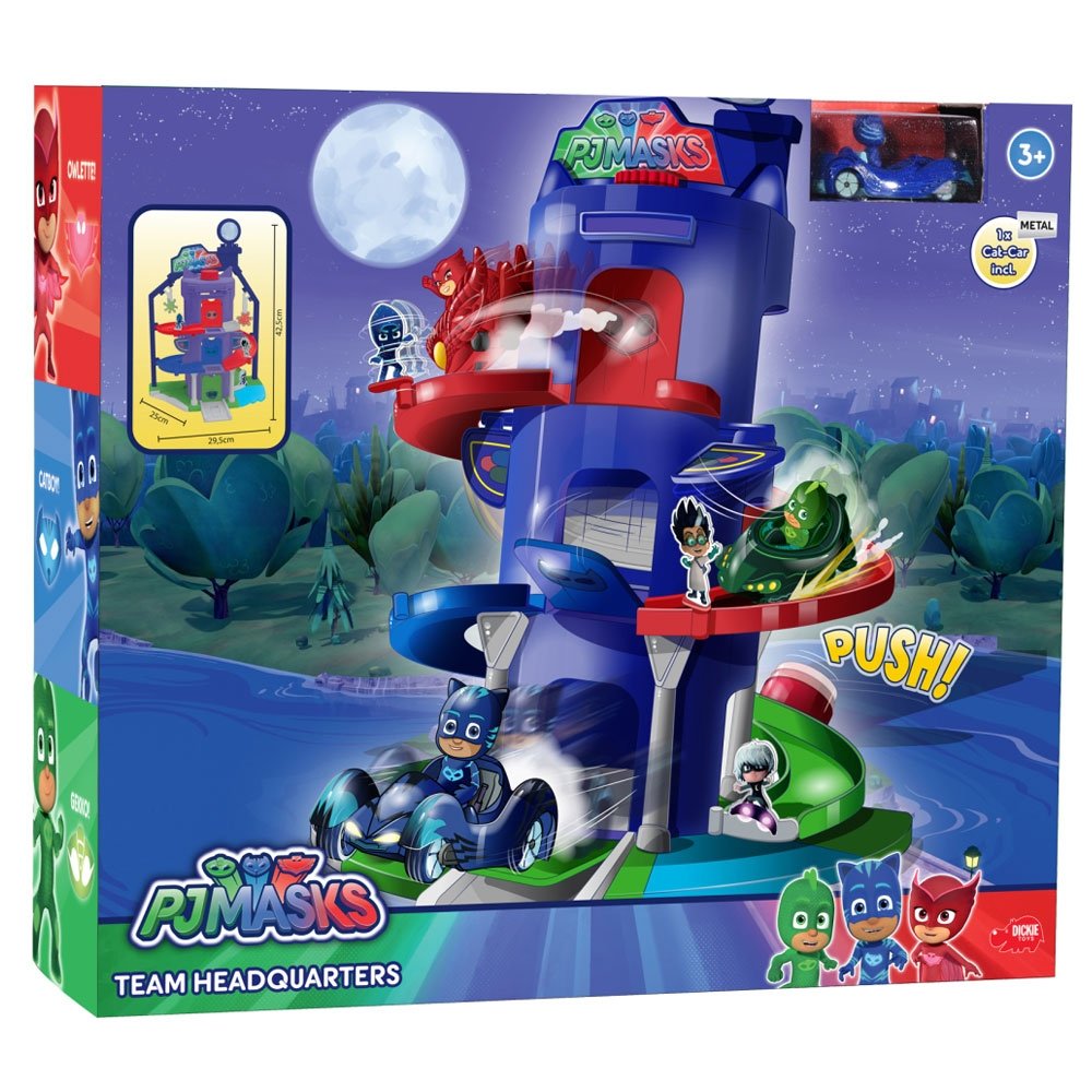 Pista de masini Dickie Toys Eroi in Pijama Team Headquarter cu 1 masinuta si 1 figurina 4 Pista de masini Dickie Toys Eroi in Pijama Team Headquarter cu 1 masinuta si 1 figurina - Image 3