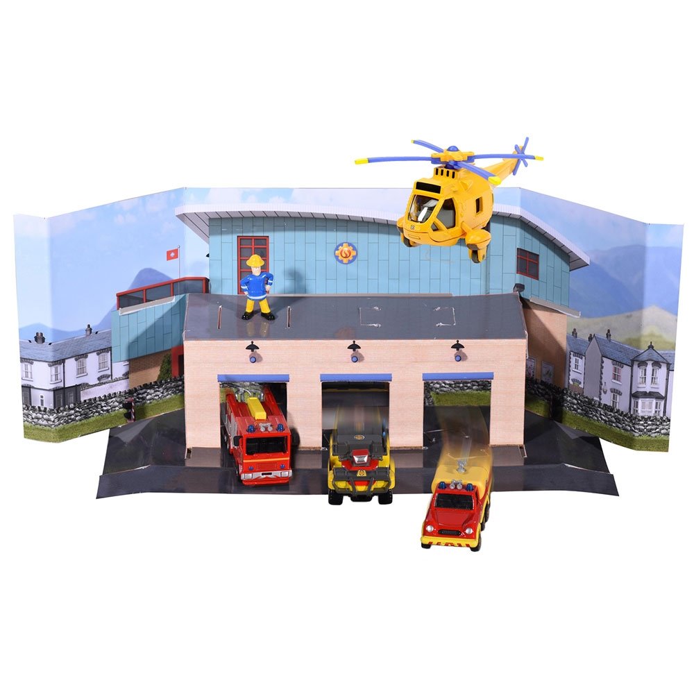Pista de masini Dickie Toys Fireman Sam Rescue Team Sam Fire cu 3 masinute, 1 elicopter si o figurina 2 Pista de masini Dickie Toys Fireman Sam Rescue Team Sam Fire cu 3 masinute, 1 elicopter si o figurina
