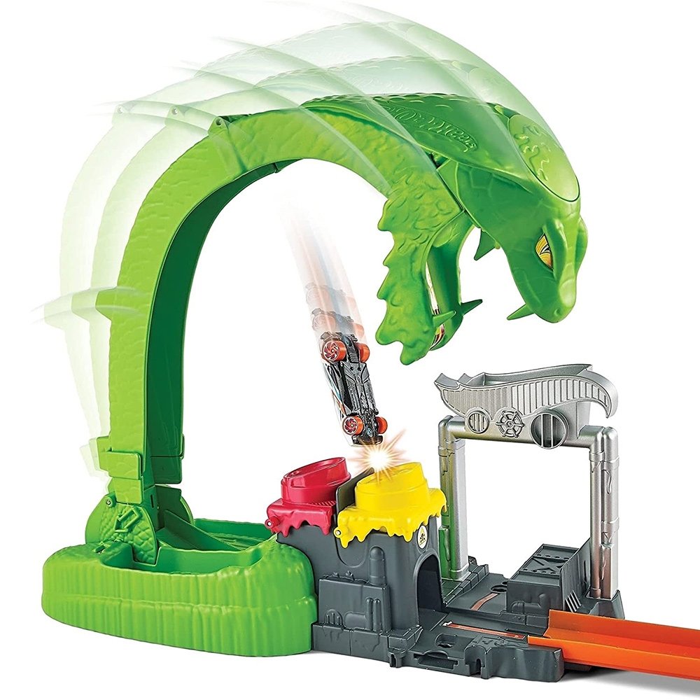 Pista De Masini Hot Wheels By Mattel City Toxic Snake Strike Cu Masinuta Si Slime 3 Pista De Masini Hot Wheels By Mattel City Toxic Snake Strike Cu Masinuta Si Slime - Imagine 2