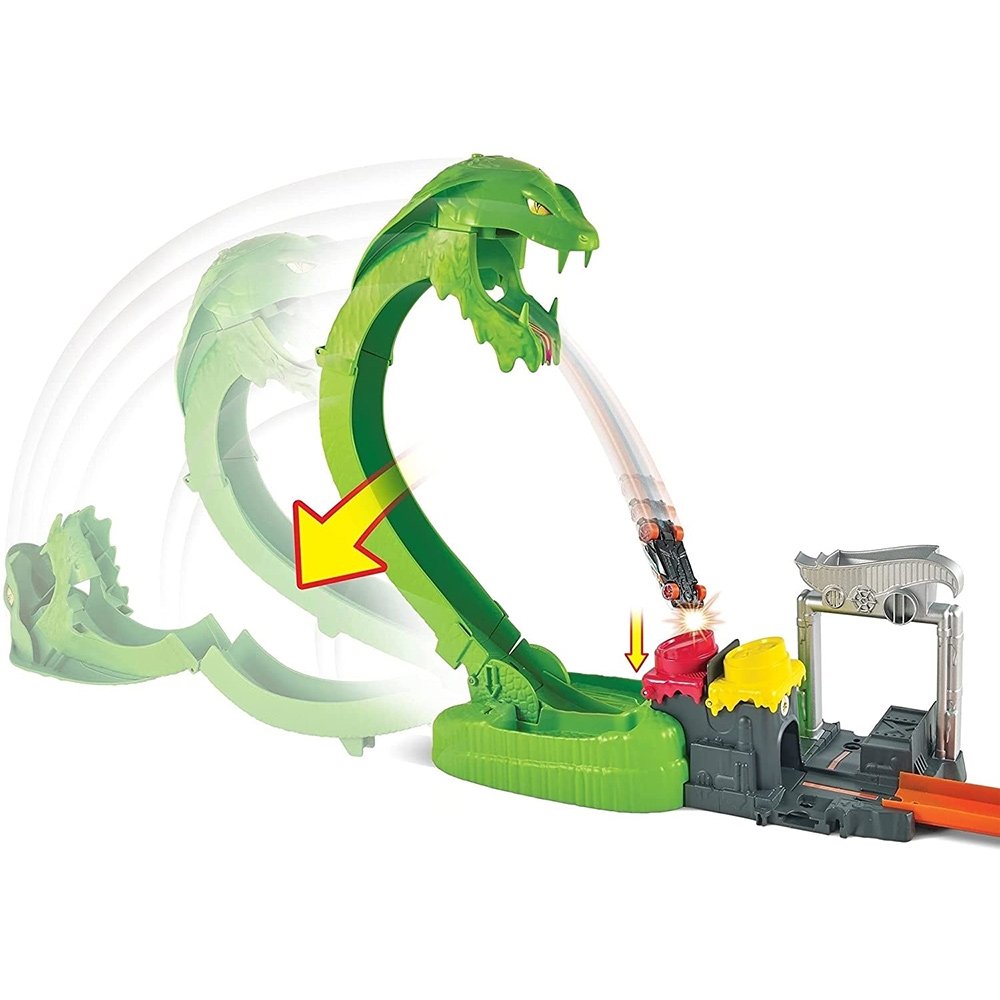 Pista De Masini Hot Wheels By Mattel City Toxic Snake Strike Cu Masinuta Si Slime 4 Pista De Masini Hot Wheels By Mattel City Toxic Snake Strike Cu Masinuta Si Slime - Imagine 3