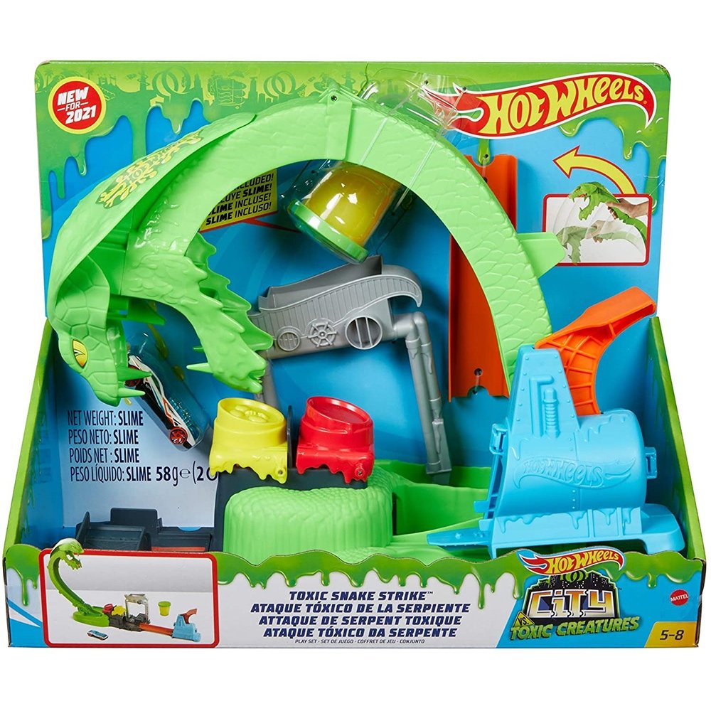 Pista De Masini Hot Wheels By Mattel City Toxic Snake Strike Cu Masinuta Si Slime 8 Pista De Masini Hot Wheels By Mattel City Toxic Snake Strike Cu Masinuta Si Slime - Imagine 7