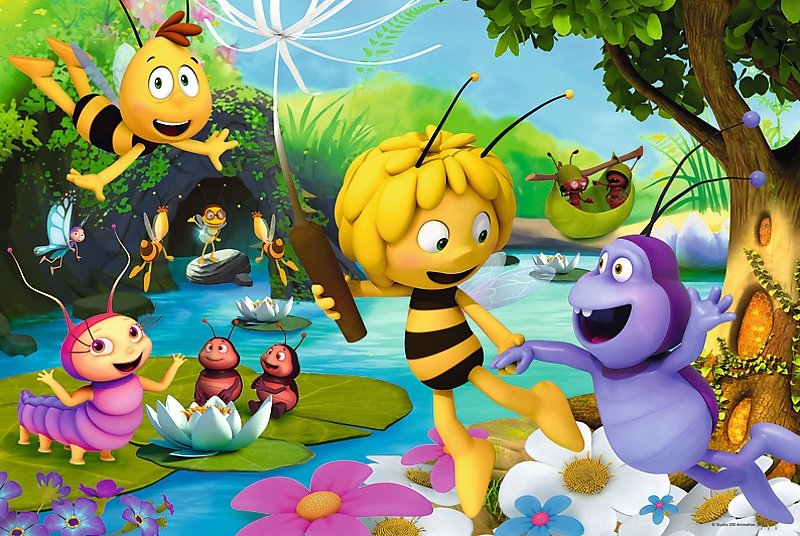 Puzzle Trefl Albinuta Maja si prietenii 100 piese 4 Puzzle Trefl Albinuta Maja si prietenii 100 piese - Image 3