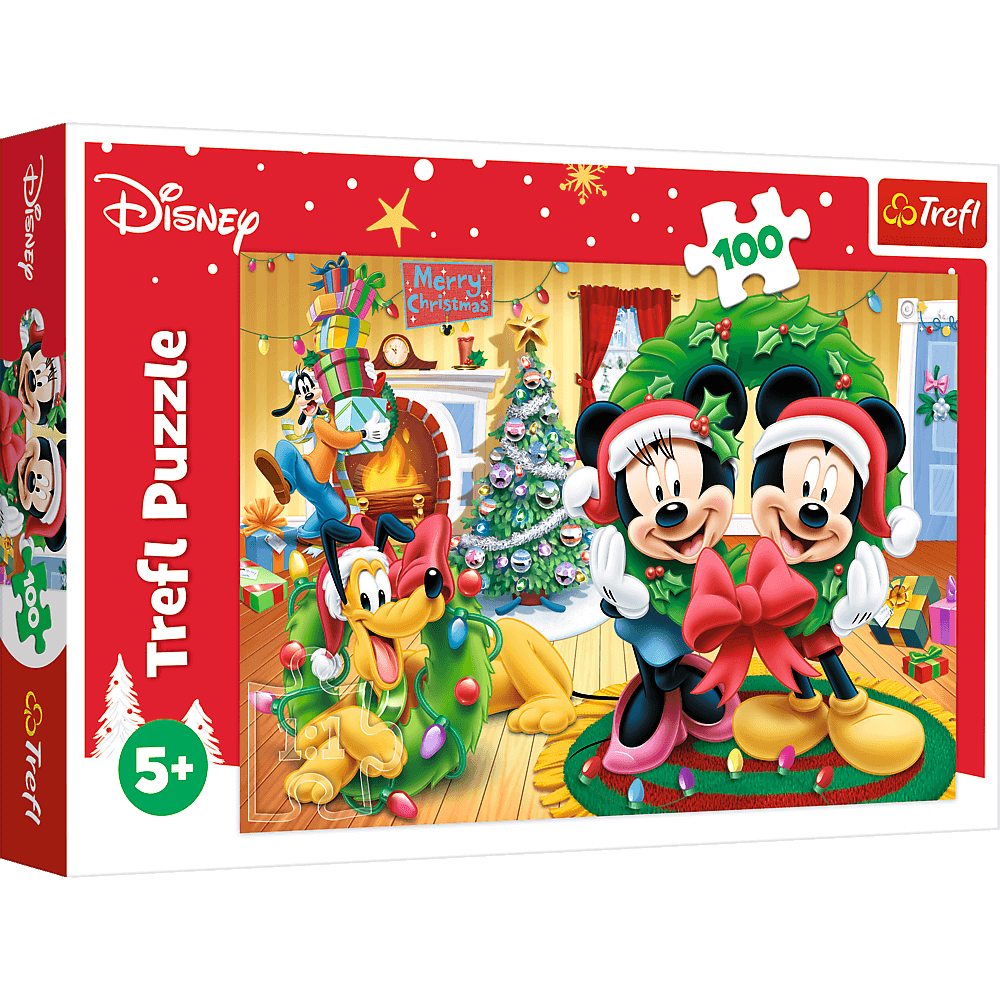 Puzzle Trefl Disney Mickey Mouse, Magia Craciunului 100 piese 2 Puzzle Trefl Disney Mickey Mouse, Magia Craciunului 100 piese