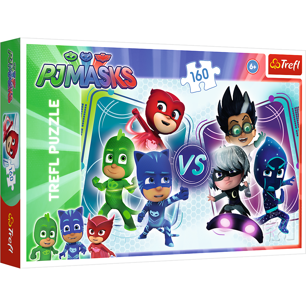 Puzzle Trefl Eroi in Pijama, Eroii si ticalosii 160 piese 2 Puzzle Trefl Eroi in Pijama, Eroii si ticalosii 160 piese