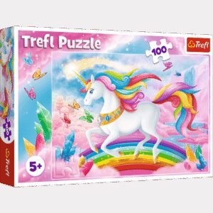 Puzzle Trefl Lumea de cristal a unicornilor 100 piese