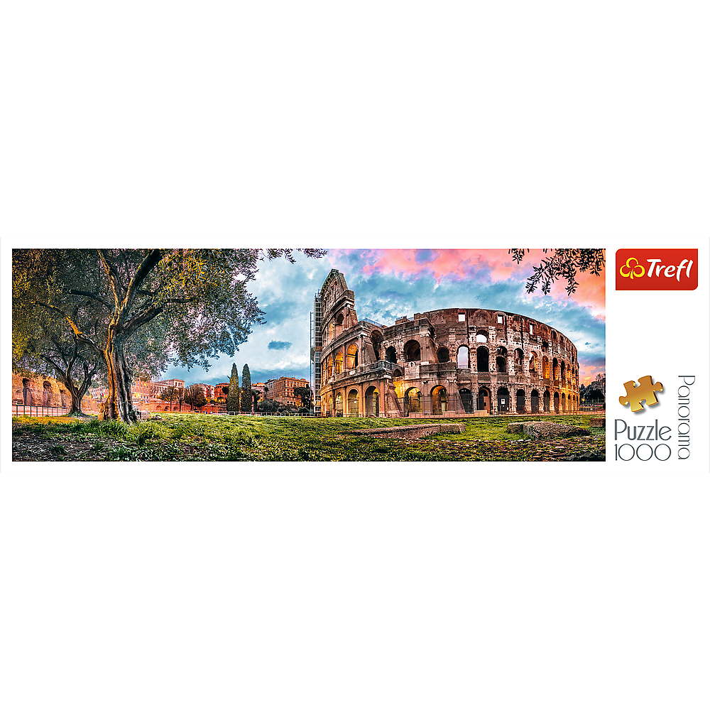 Puzzle Trefl Panorama, Colosseum in zori 1000 piese 3 Puzzle Trefl Panorama, Colosseum in zori 1000 piese - Image 2