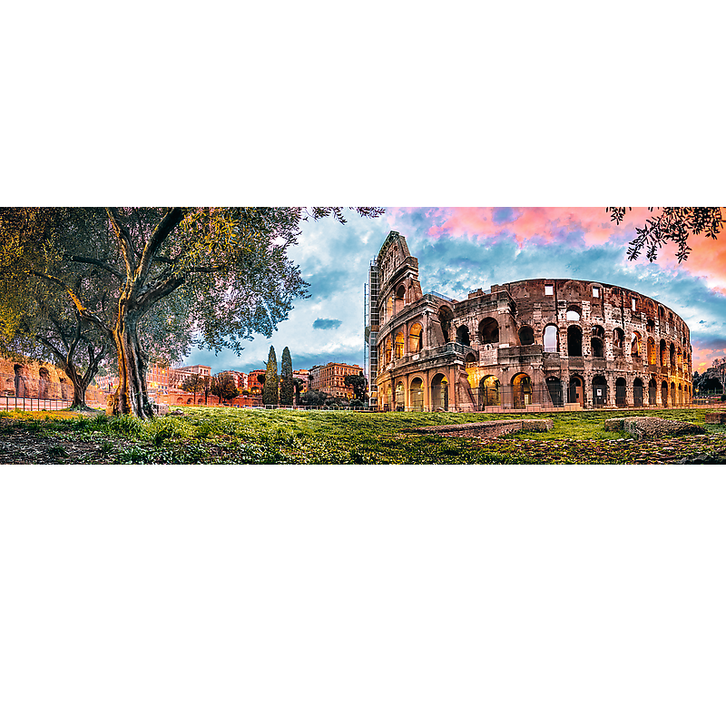 Puzzle Trefl Panorama, Colosseum in zori 1000 piese 4 Puzzle Trefl Panorama, Colosseum in zori 1000 piese - Image 3