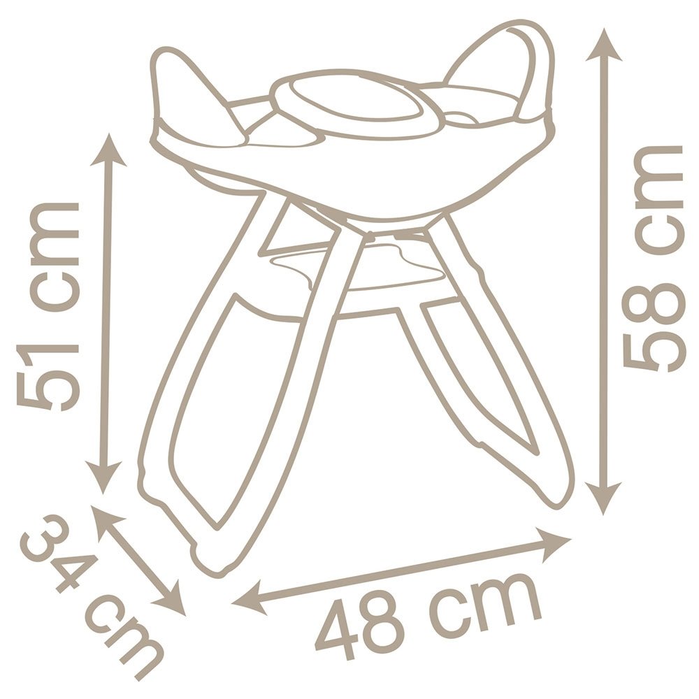 Scaun de masa pentru papusi Smoby Baby Nurse Twin 2 in 1 maro 5 Scaun de masa pentru papusi Smoby Baby Nurse Twin 2 in 1 maro - Image 4