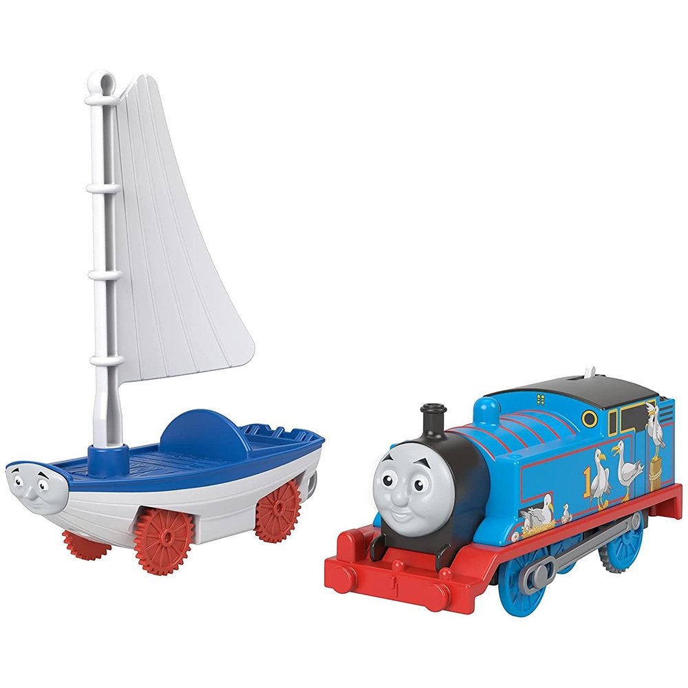 Set Fisher Price by Mattel Thomas and Friends Bridge Lift Thomas and Skiff cu sina, locomotiva motorizata si vagon 7 Set Fisher Price by Mattel Thomas and Friends Bridge Lift Thomas and Skiff cu sina, locomotiva motorizata si vagon - imagine 6