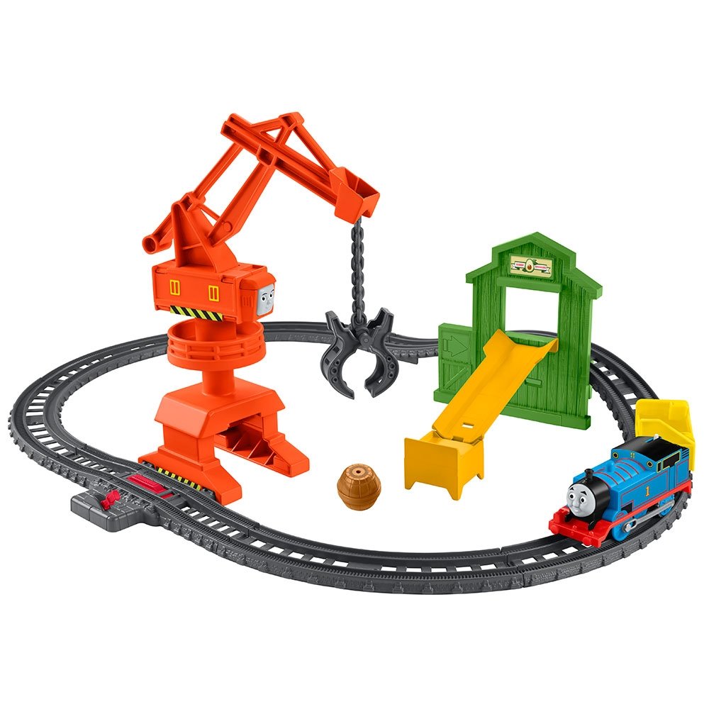 Set Fisher Price by Mattel Thomas and Friends Cassia Crane and Cargo sina cu locomotiva motorizata si vagon 2 Set Fisher Price by Mattel Thomas and Friends Cassia Crane and Cargo sina cu locomotiva motorizata si vagon
