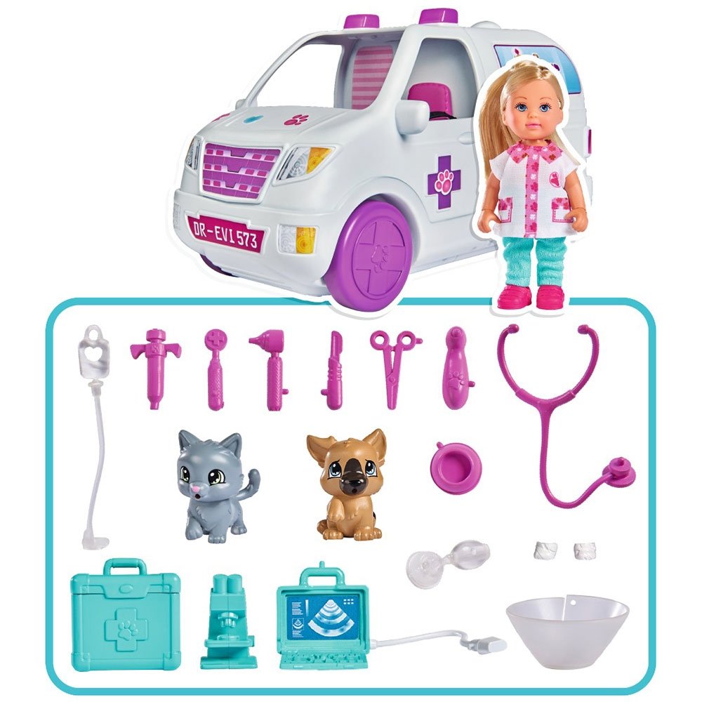 Set Simba Evi Love Doctor Evi 2 in 1 Vet Mobile masina cu papusa 12 cm si accesorii 4 Set Simba Evi Love Doctor Evi 2 in 1 Vet Mobile masina cu papusa 12 cm si accesorii - Image 3