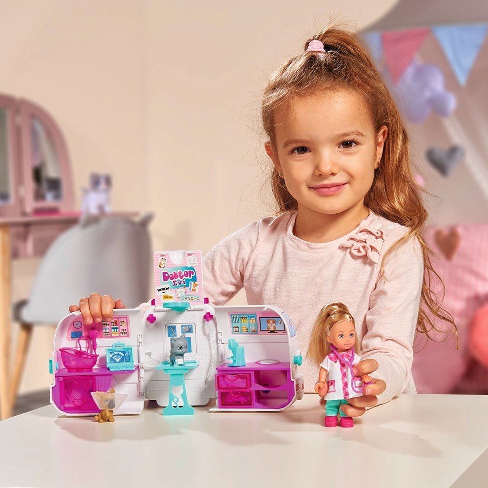 Set Simba Evi Love Doctor Evi 2 in 1 Vet Mobile masina cu papusa 12 cm si accesorii 14 Set Simba Evi Love Doctor Evi 2 in 1 Vet Mobile masina cu papusa 12 cm si accesorii - Image 13