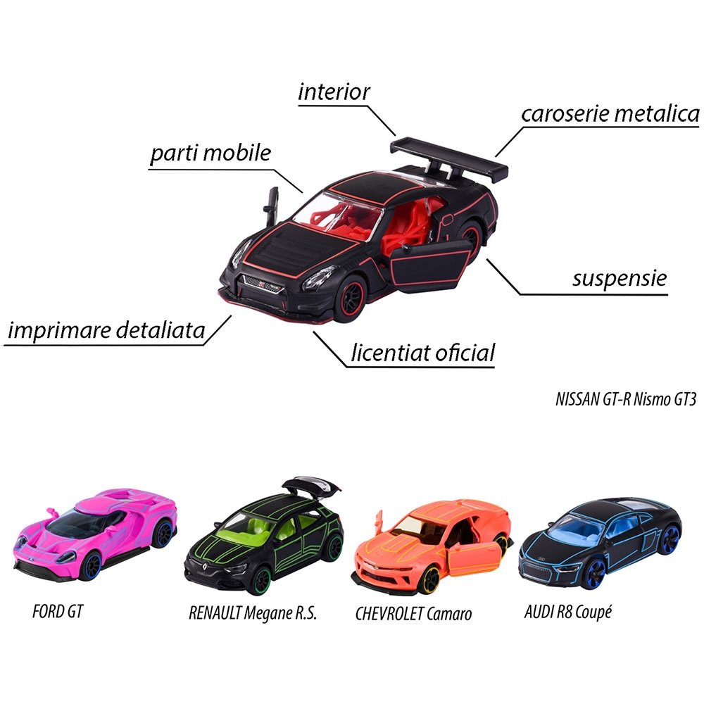 Set Masinute Majorette Light Racer Cu 5 Masinute 5 Set Masinute Majorette Light Racer Cu 5 Masinute - Imagine 4