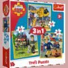 Set puzzle 3 in 1 Trefl Fireman Sam Pompierul Sam in actiune 1x20 piese 1x36 piese 1x50 piese I Best Buy Babys
