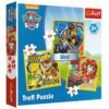 Set puzzle 3 in 1 Trefl Paw Patrol Marshall Rubble si Chase 1x20 piese 1x36 piese 1x50 piese I Best Buy Babys