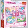 Set puzzle 4 in 1 Trefl Lumea magica a unicornilor 1x35 piese 1x48 piese 1x54 piese 1x70 piese I Best Buy Babys