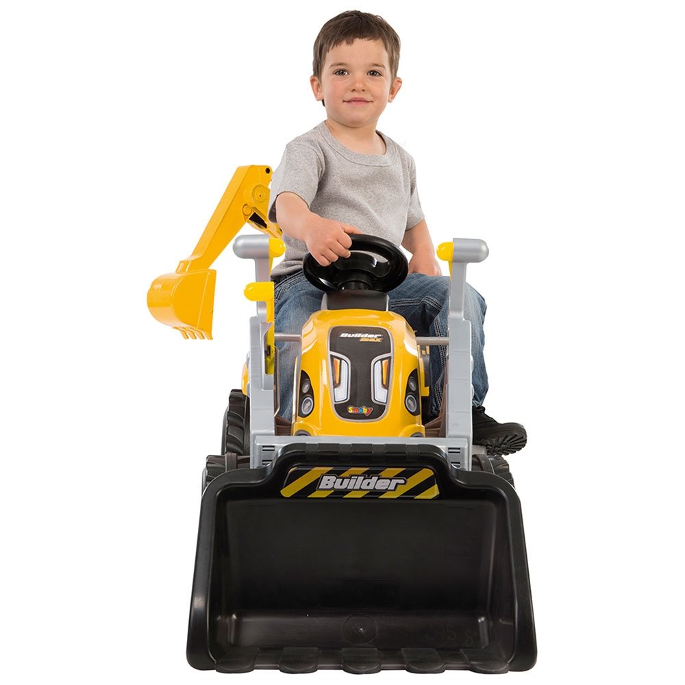 Tractor cu pedale si remorca Smoby Builder Max galben 3 Tractor cu pedale si remorca Smoby Builder Max galben - Image 2