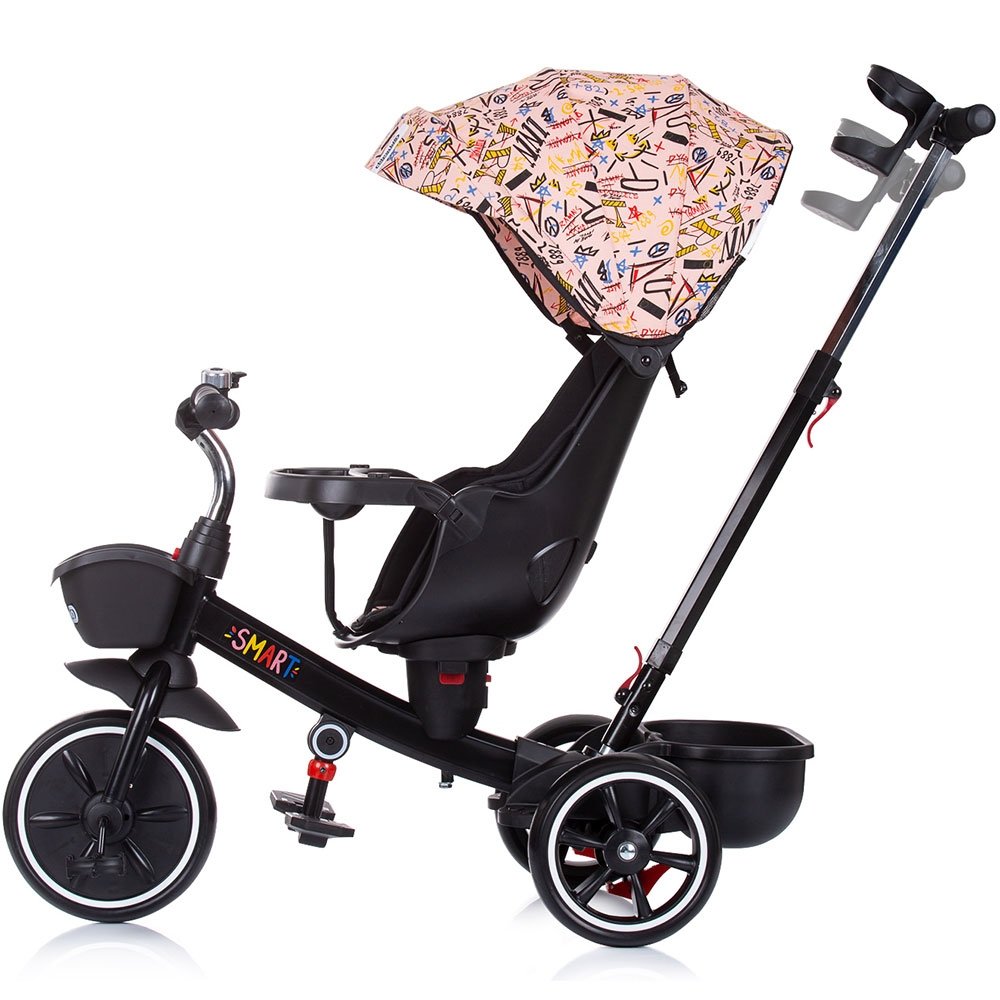 Tricicleta Chipolino Smart cu sezut reversibil pink 3 Tricicleta Chipolino Smart cu sezut reversibil pink - Image 2