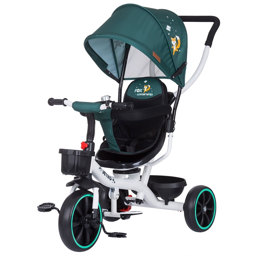 Tricicleta cu copertina si sezut reversibil Chipolino Jetro avocado 2 Tricicleta cu copertina si sezut reversibil Chipolino Jetro avocado