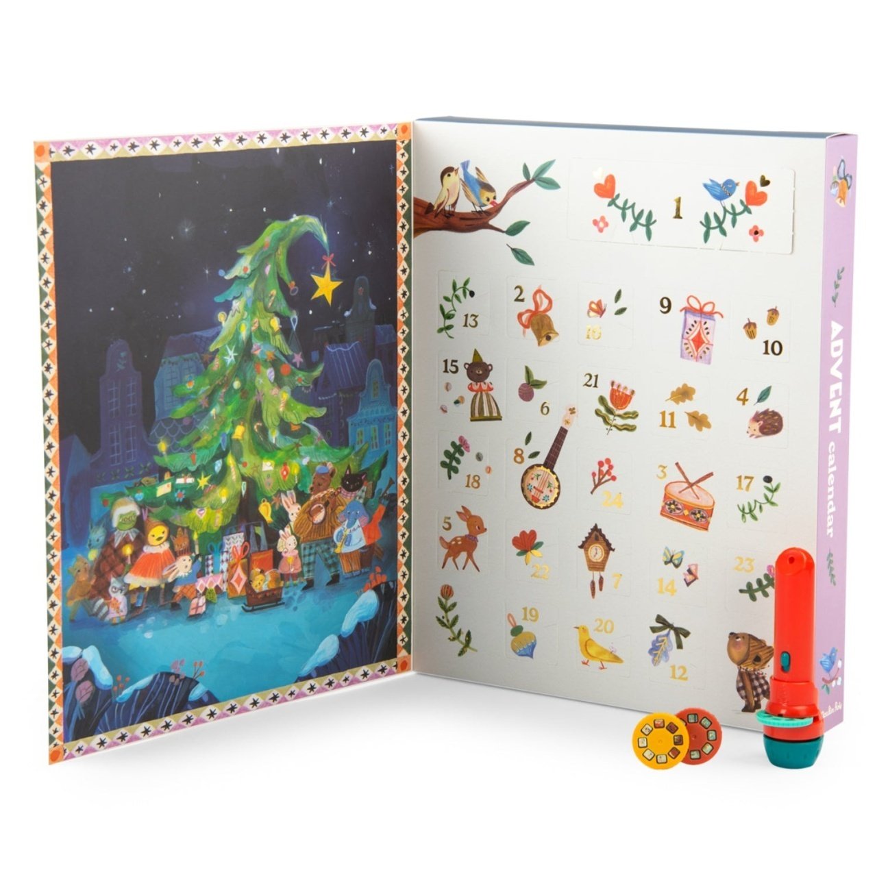 Calendar de Advent Lanterna si 23 de discuri cu povesti Minouchkas Moulin Roty 3 Calendar de Advent Lanterna si 23 de discuri cu povesti Minouchkas Moulin Roty - Image 2