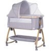 Patut co sleeper Chipolino Charisma cu laterala culisanta platinum wood 1 I Best Buy Babys