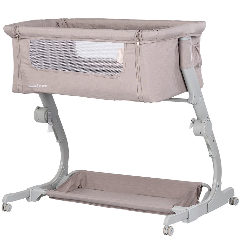 Patut co-sleeper Chipolino Eleganza cu laterala culisanta tiramisu 2 Patut co-sleeper Chipolino Eleganza cu laterala culisanta tiramisu
