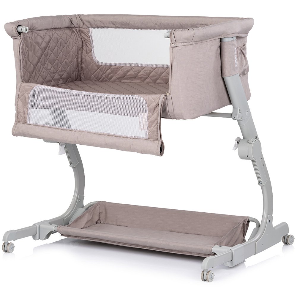 Patut co-sleeper Chipolino Eleganza cu laterala culisanta tiramisu 3 Patut co-sleeper Chipolino Eleganza cu laterala culisanta tiramisu - Image 2