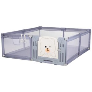 Tarc de joaca Chipolino Amico 200x180 cm cu usa grey