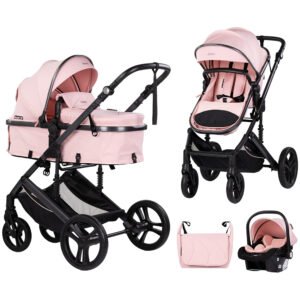 Carucior Chipolino Amore 3 in 1 powder pink