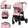 Carucior Chipolino Euphoria 3 in 1 powder pink 1 I Best Buy Babys