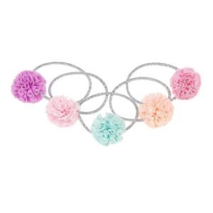 Set 5 elastice de par cu pompoane, Souza!