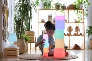 TTS Sensory ICT Glow Construction Blocks 12pk