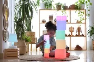 TTS Sensory ICT Glow Construction Blocks 12pk