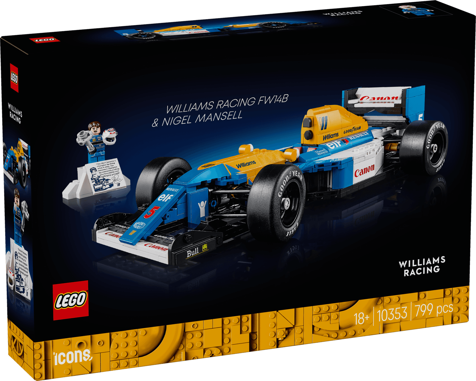 LEGO Icons Williams Racing FW14B & Nigel Mansell