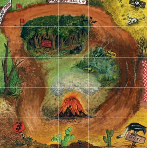 Universal Rally-Themed Mat for Robotics and Mathematics