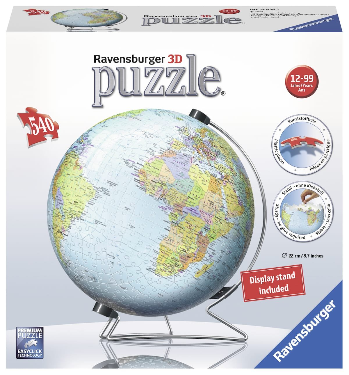 Ravensburger 3D Puzzle Ball 540 pc World Globe
