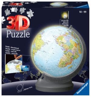 Ravensburger 3D Puzzle Ball Globe with Lighting 540 pc