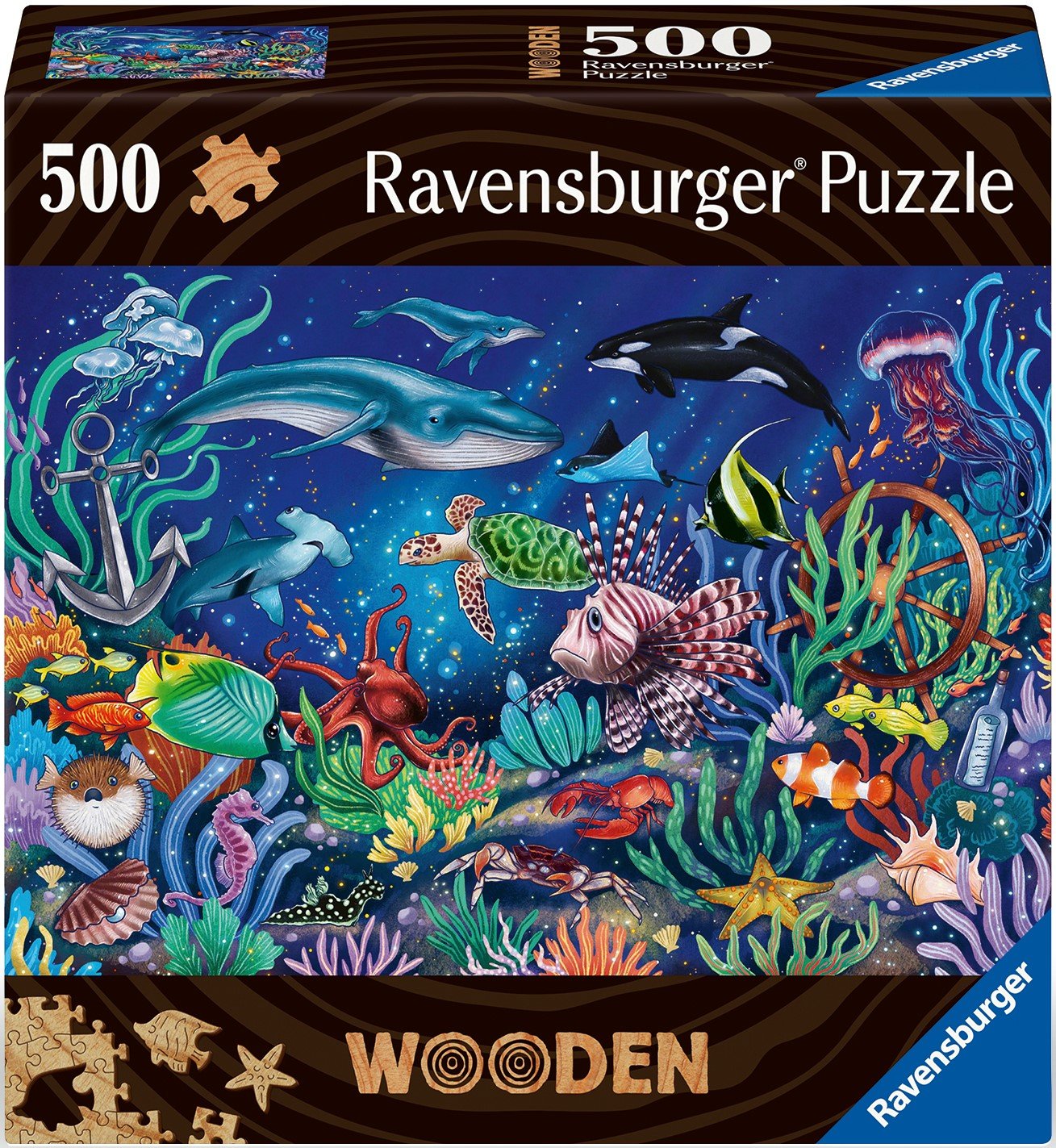 Ravensburger Wooden Puzzle 500 pc Underwater World