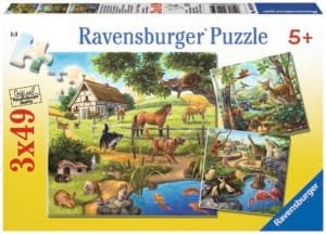Ravensburger Puzzle 3x49 pc Animals