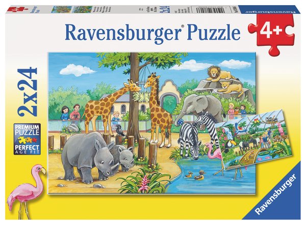 Ravensburger Puzzle 2x24 pc Welcome to the Zoo